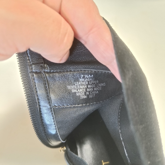 Nine West Jabali Wedge Ankle Boots Size 7 1/2M Black Suede Leather Ankle Bootie - Picture 6 of 10